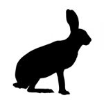 Hare Silhouette Stencil