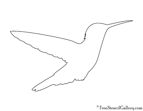 Hummingbird Silhouette Stencil | Free Stencil Gallery