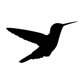 Hummingbird Silhouette Stencil