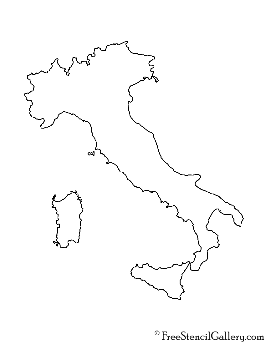 Italy Stencil