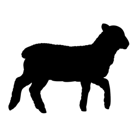 Lamb Silhouette Stencil