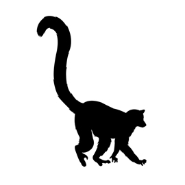 Lemur Silhouette Stencil