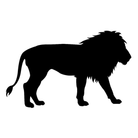Lion Silhouette 02 Stencil