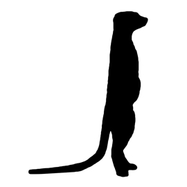Meerkat Silhouette Stencil