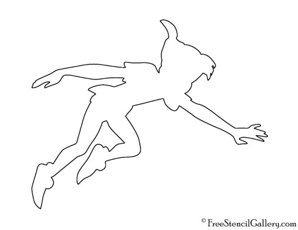 Peter Pan Silhouette Stencil | Free Stencil Gallery