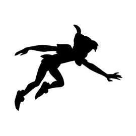 Peter Pan Silhouette Stencil