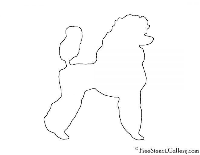 Poodle Silhouette 02 Stencil | Free Stencil Gallery
