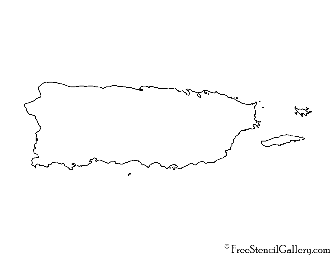 Puerto Rico Stencil