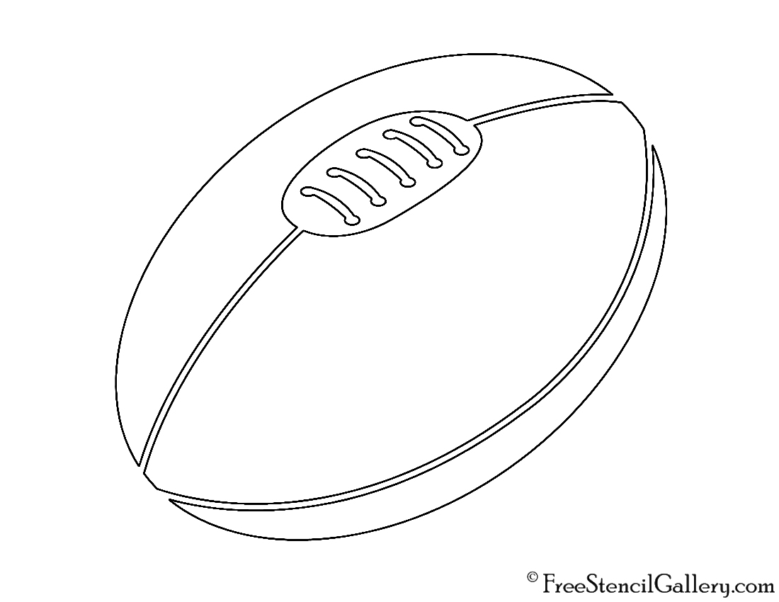 Rugby Ball Stencil
