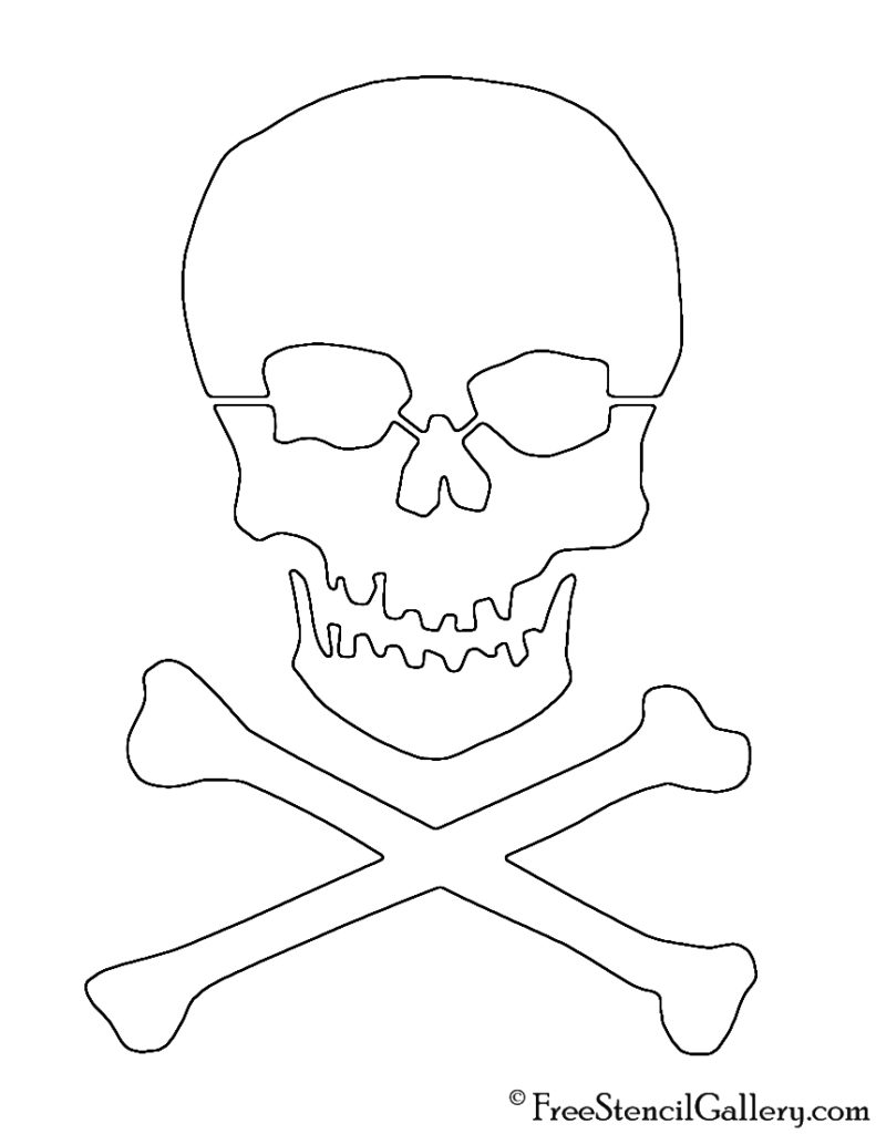 Skull and Crossbones Stencil | Free Stencil Gallery