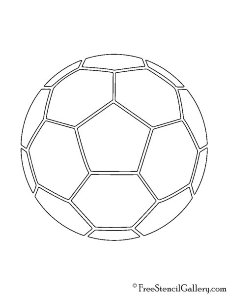 Soccer Ball 02 Stencil | Free Stencil Gallery