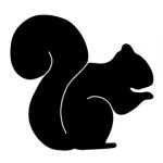 Squirrel Silhouette Stencil