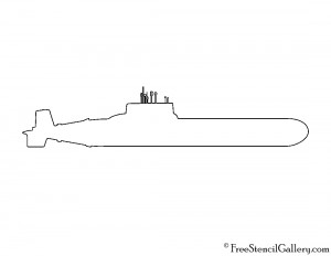 Submarine Silhouette Stencil | Free Stencil Gallery