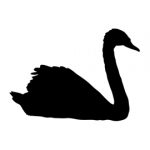 Swan Silhouette Stencil