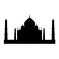 Taj Mahal Silhouette Stencil