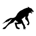 Werewolf Silhouette Stencil