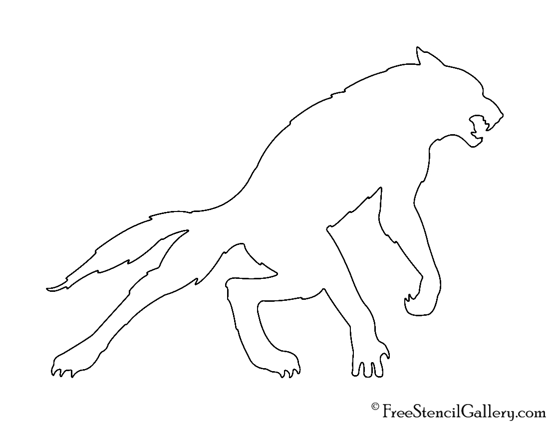 Werewolf Silhouette Stencil
