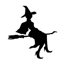 Witch Silhouette Stencil
