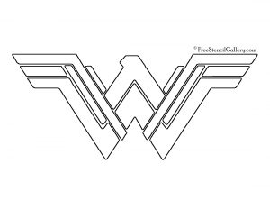Wonder Woman Symbol 02 Stencil | Free Stencil Gallery