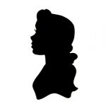 Beauty and the Beast – Belle Silhouette Stencil
