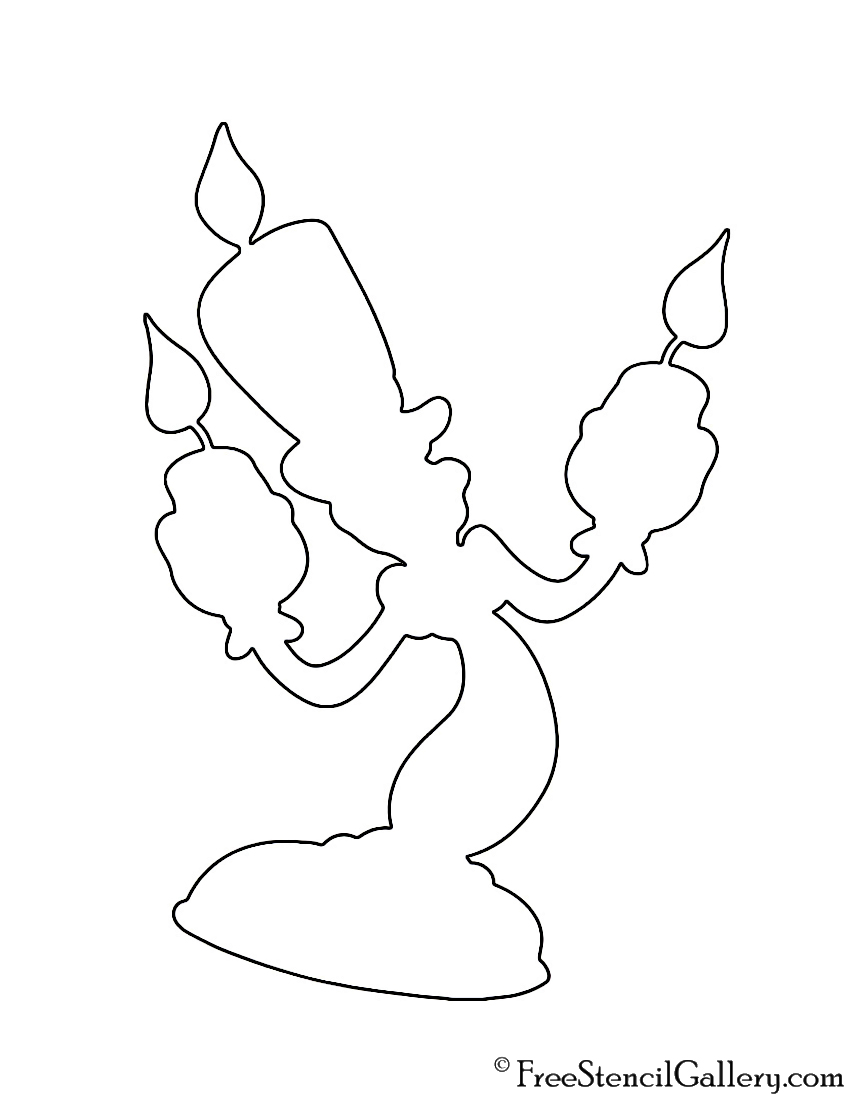 Printable Beauty And The Beast Pumpkin Stencil