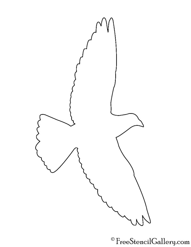 Dove Silhouette Stencil | Free Stencil Gallery