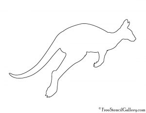 Kangaroo Silhouette Stencil | Free Stencil Gallery