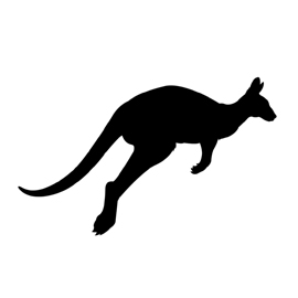 Kangaroo Silhouette 02 Stencil