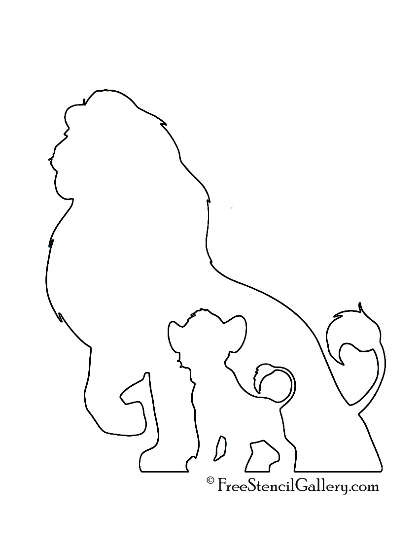 Lion King Stencil
