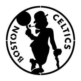 NBA Boston Celtics Logo 02 Stencil