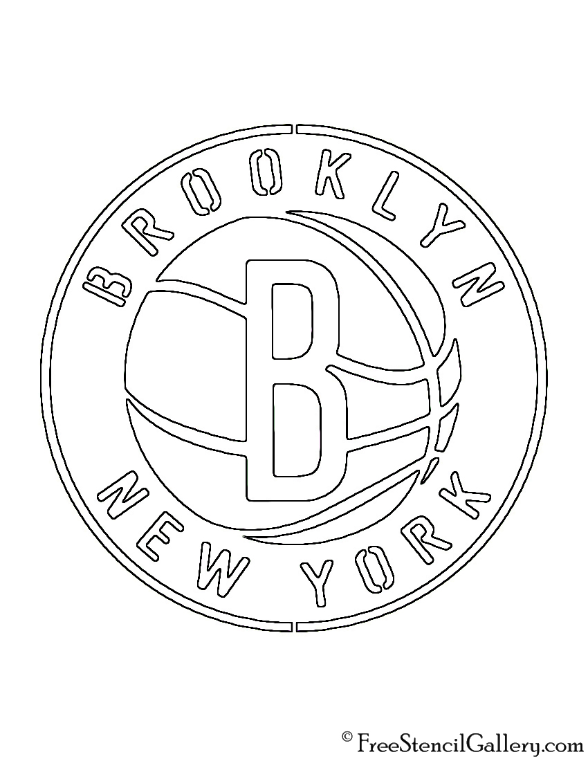NBA Brooklyn Nets Logo 02 Stencil