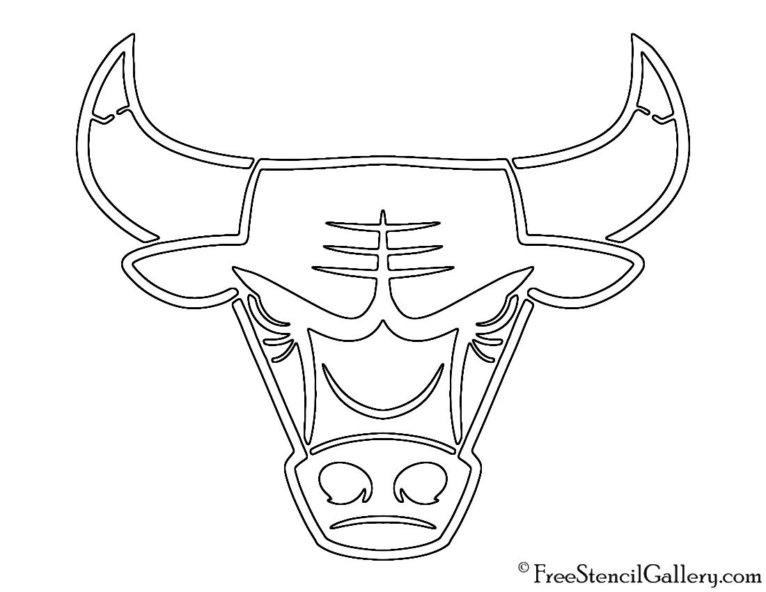 NBA Chicago Bulls Logo Stencil