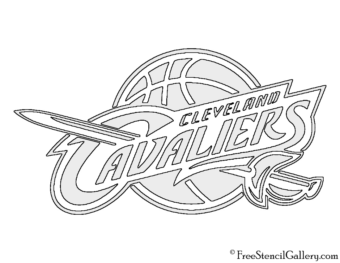 NBA Cleveland Cavaliers Logo Stencil