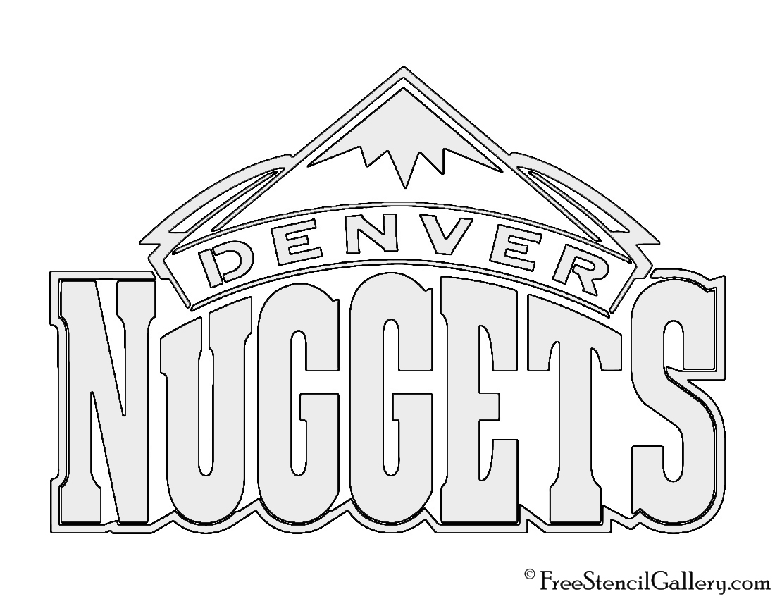 NBA Denver Nuggets Logo Stencil