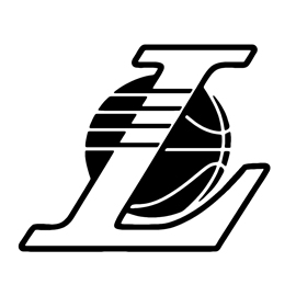 NBA Los Angeles Lakers Logo 02 Stencil