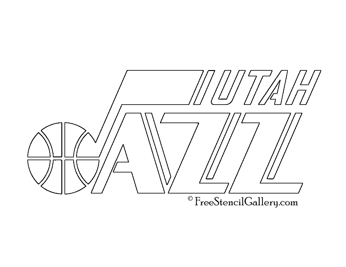 NBA Utah Jazz Logo Stencil
