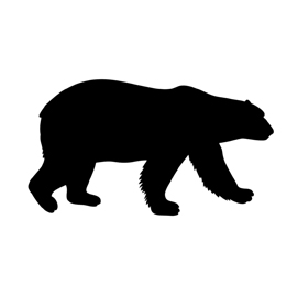 Polar Bear Silhouette Stencil