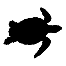 Sea Turtle Silhouette Stencil
