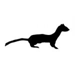Weasel Silhouette Stencil