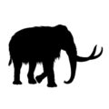 Wooly Mammoth Silhouette Stencil