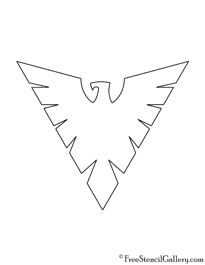 X-Men Phoenix Symbol Stencil