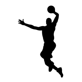 Basketball Player Silhouette Stencil