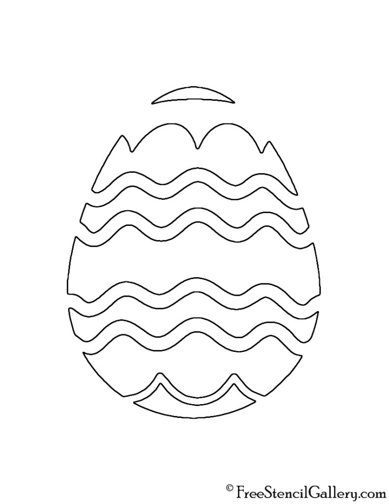 Easter Egg 03 Stencil | Free Stencil Gallery