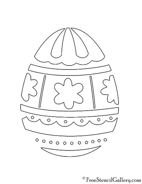 Easter Egg 16 Stencil | Free Stencil Gallery