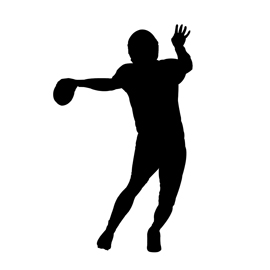 Football Quarterback Silhouette Stencil