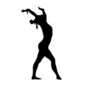 Gymnast Silhouette 02 Stencil