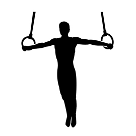 Gymnast Silhouette 04 Stencil
