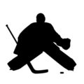 Hockey Goalie Silhouette Stencil