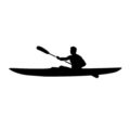 Kayaker Silhouette Stencil