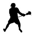 Lacrosse Player Silhouette 02 Stencil